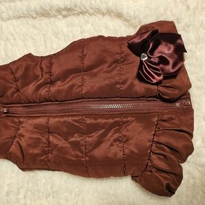 Christian Louboutin Brown Quilted Dog Coat